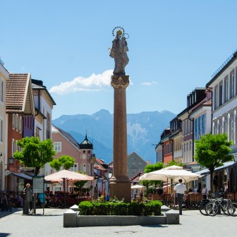 Pedestrian zone in Murnau, © Das Blaue Land - Simon Bauer