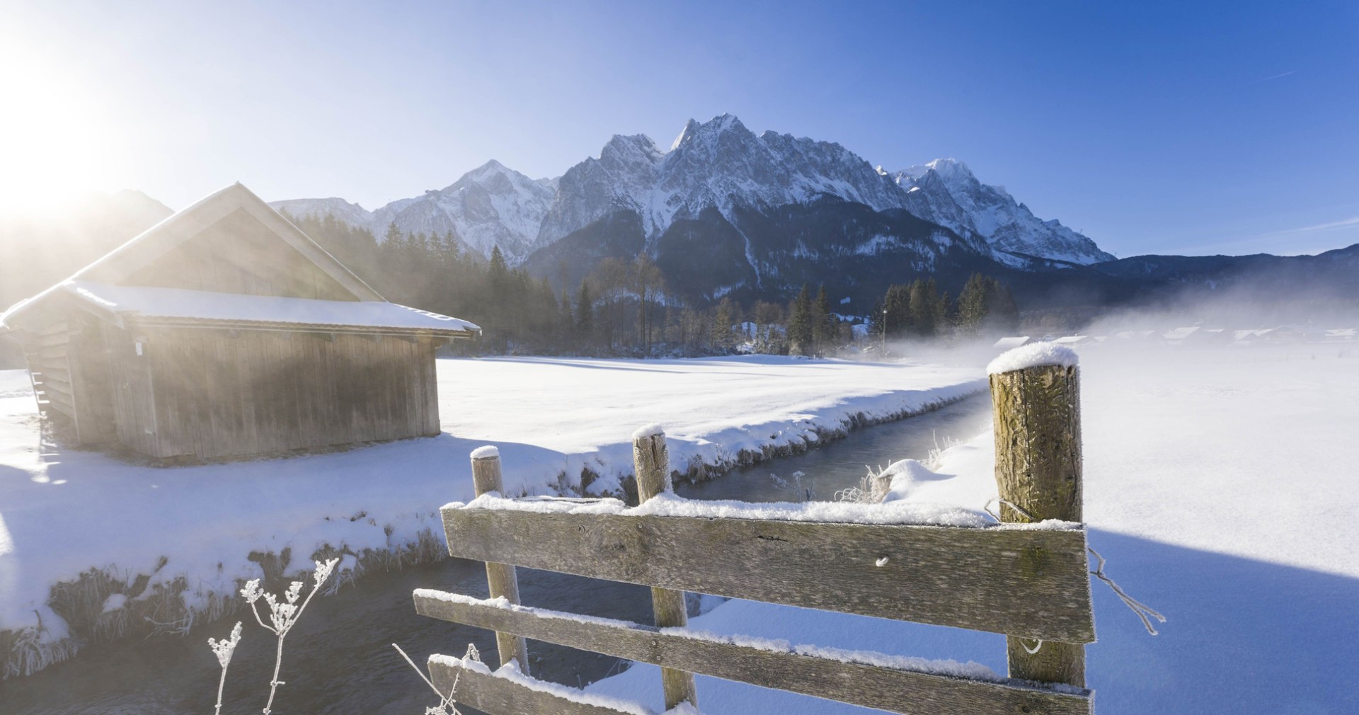 Grainau im Winter am Krepbach, © Tourist Information Grainau - Wolfgang Ehn