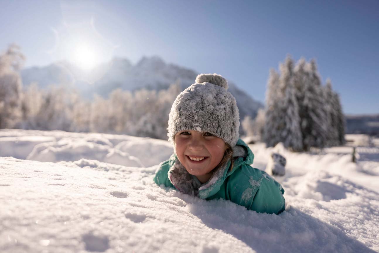 Kind im Schnee, © Zugspitzdorf Grainau - Ehn