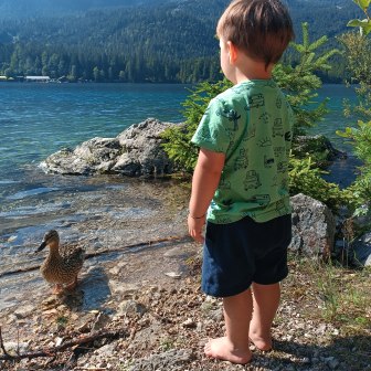 Eibsee mit Kind