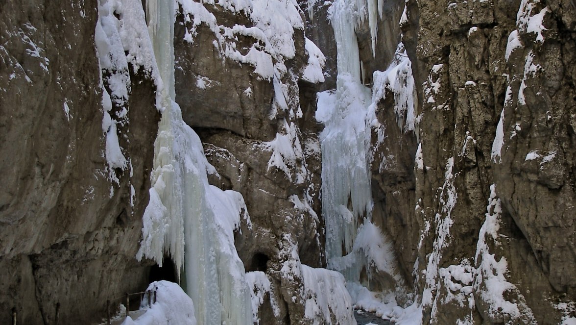 Partnachklamm im Winter, © Zugspitzland