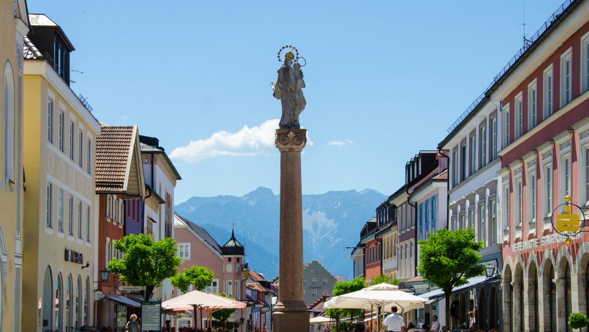 Fußgängerzone in Murnau, © Das Blaue Land, Simon Bauer