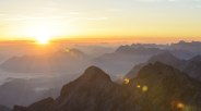 Zugspitze panorama view in the evening